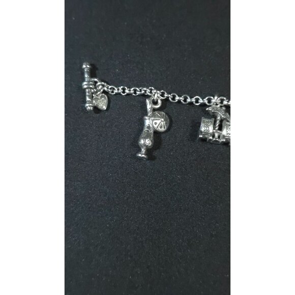 Vintage Brighton Charm Bracelet with Unique Travel & Nautical-Themed Charms - Picture 3 of 9